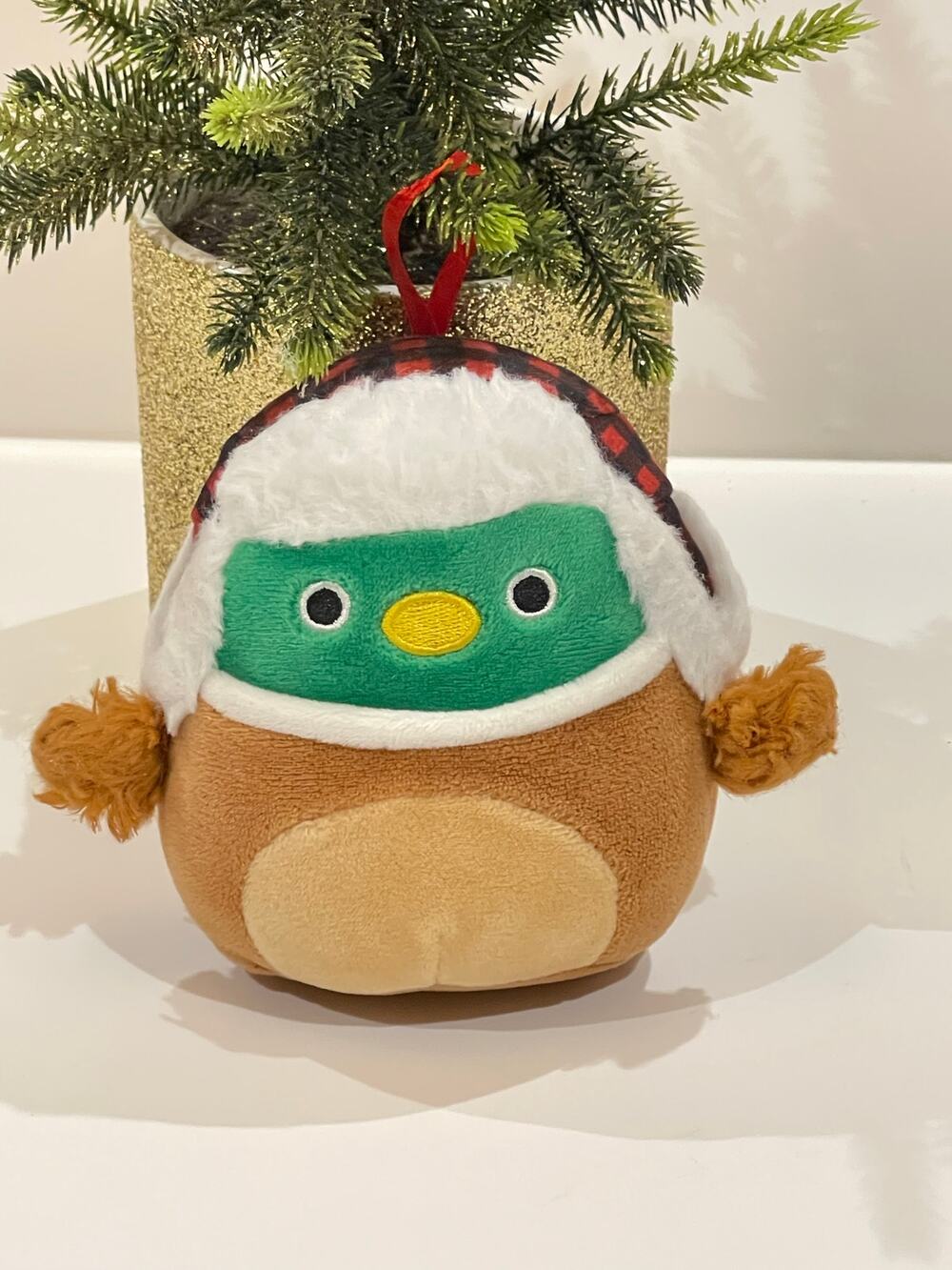 Squishmallows Mallard Duck Hat Christmas Holiday Ornament